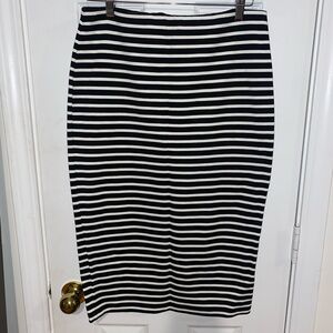 Sanctuary Monochrome Striped Pencil Skirt